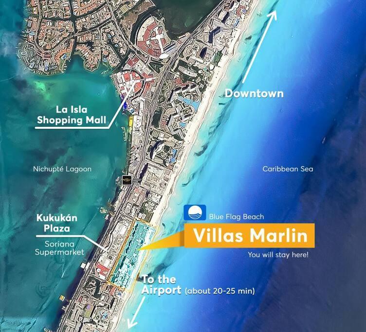 Villa Aurora Beautiful Beachfront Apartment Канкун Екстер'єр фото
